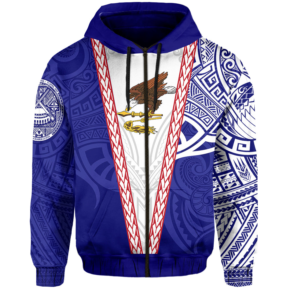 American Samoa Flag Day Zip up Hoodie Mix Style LT7 - Polynesian Pride