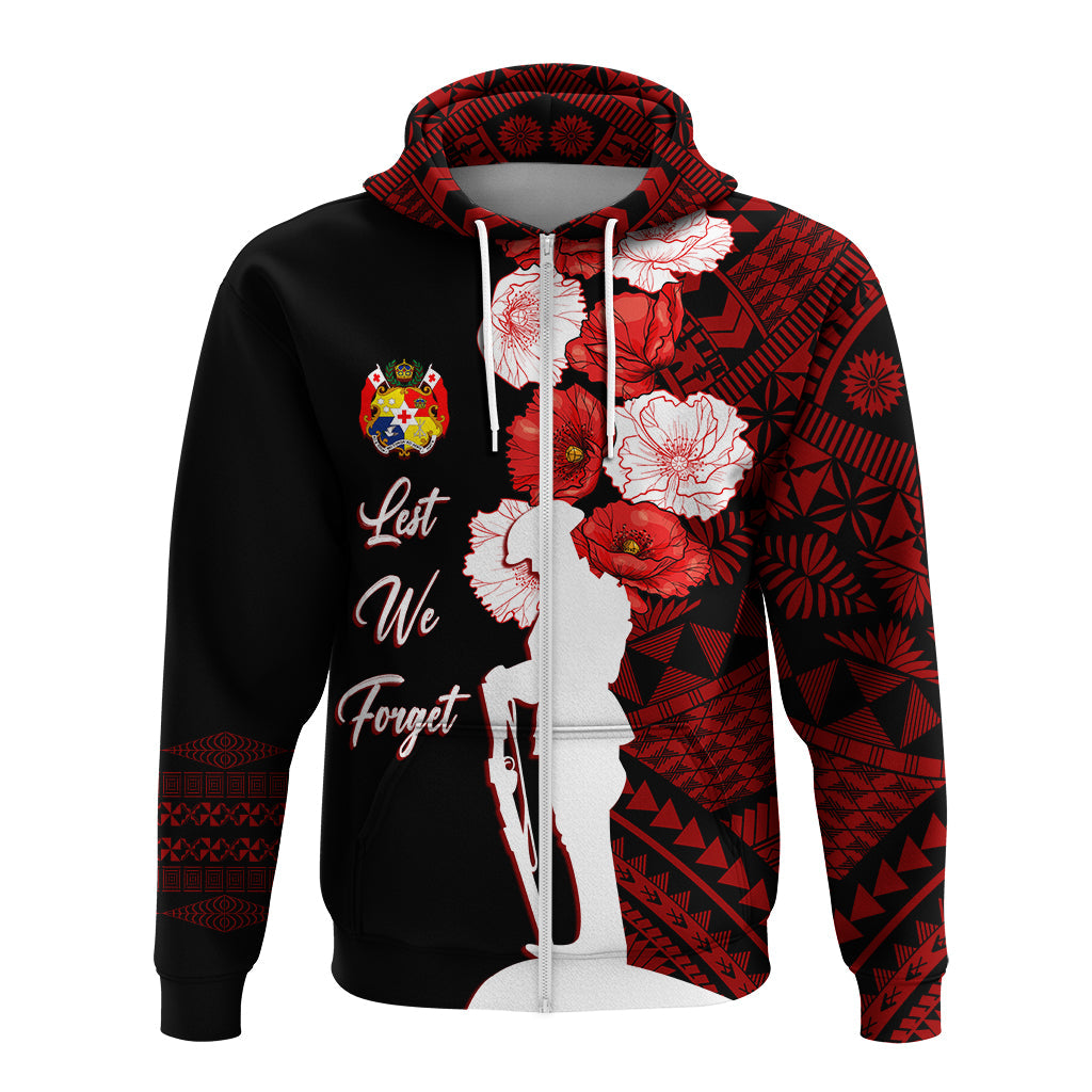 Tonga Hoodie ANZAC Day Lest We Forget LT7 - Polynesian Pride