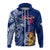 Hawaii Ukulele Unique Style Zip up Hoodie Hibiscus Pattern LT7 Unisex Blue - Polynesian Pride