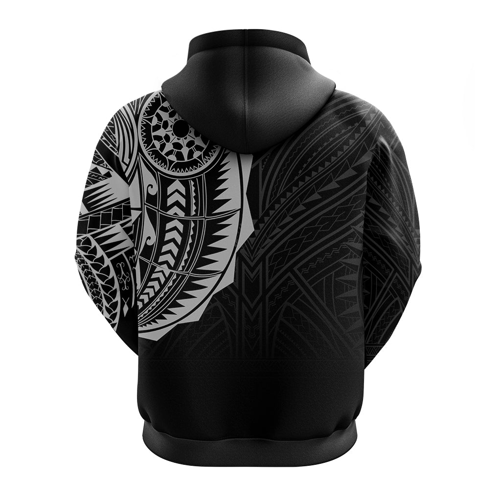 Polynesian Full Sleeve Tattoo Hoodie Silver Vibes LT7 - Polynesian Pride