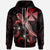 Wallis and Futuna Polynesian Zip up Hoodie Turtle With Blooming Hibiscus Red Unisex Red - Polynesian Pride