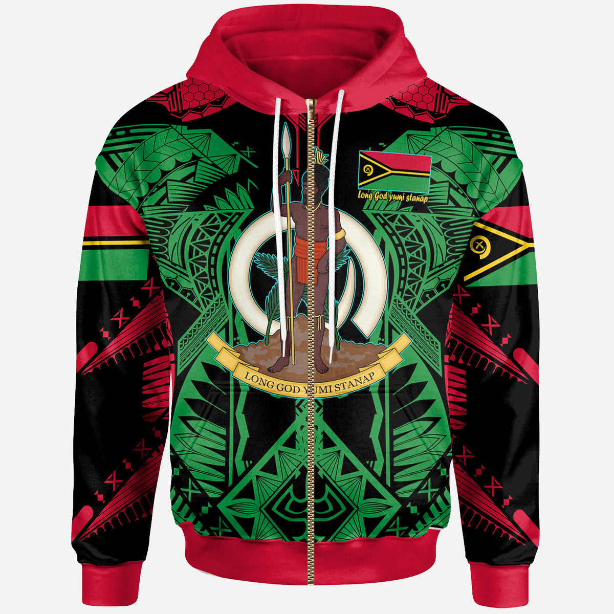 Vanuatu Hoodie Vanuatu "Long God yumi stanap" Polynesian Pride Hoodie LT10 - Polynesian Pride