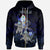 Guam Polynesian Zip up Hoodie Blue Turtle Couple Unisex Blue - Polynesian Pride