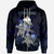 Papua New Guinea Polynesian Zip up Hoodie Blue Turtle Couple Unisex Blue - Polynesian Pride