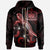 Samoa Polynesian Zip up Hoodie Turtle With Blooming Hibiscus Red Unisex Red - Polynesian Pride