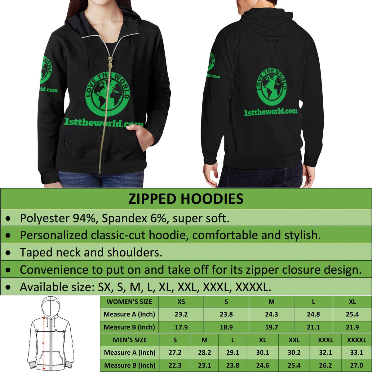 (Kuki Arirani) Cook Islands Premium Zipper Hoodie - Polynesian Pride