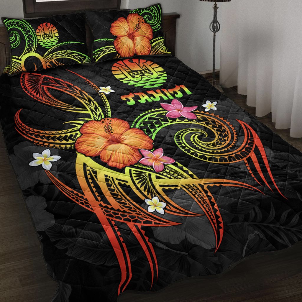 Polynesian Tahiti Quilt Bed Set - Legend of Tahiti (Reggae) Art - Polynesian Pride