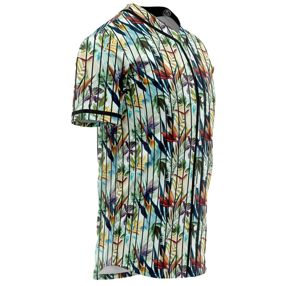 Hawaii Seamless Tropical Flower Plant And Leaf Baseball Jersey - Polynesian Pride