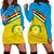 (Custom Personalised) Vanuatu Torba Province Hoodie Dress - Flag Style - LT12 Blue - Polynesian Pride