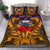 (Custom Personalised) Samoa Bedding Set - Hibiscus With Tribal - LT12 Orange - Polynesian Pride