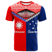 Taiwanese Combine Samoan Pride T Shirt LT12 Blue - Polynesian Pride