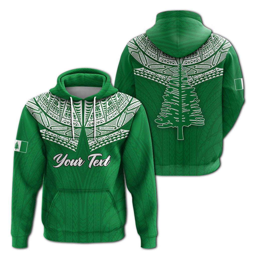 Custom Norfolk Islands Pine Tree Hoodie LT12 Hoodie Green - Polynesian Pride