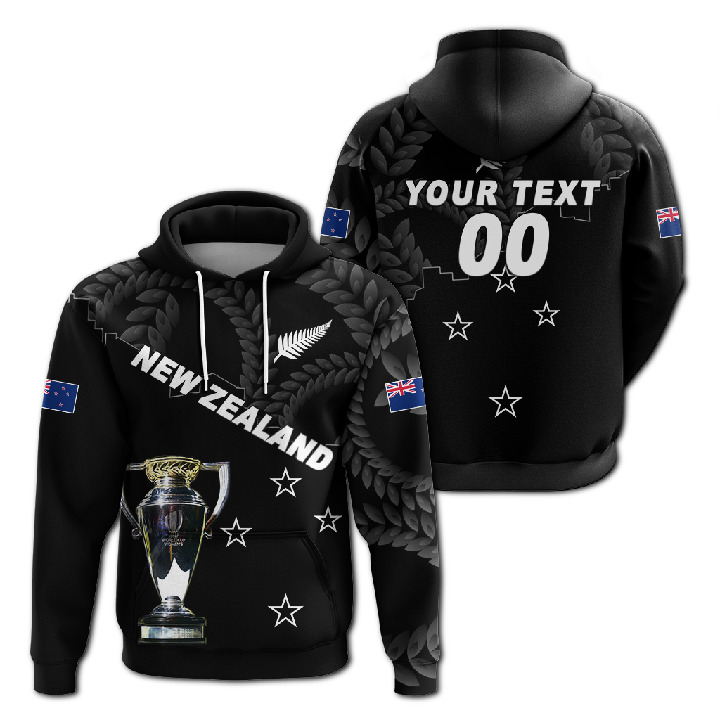 Custom New Zealand Champions Rugby 2022 Hoodie LT12 Hoodie Black - Polynesian Pride