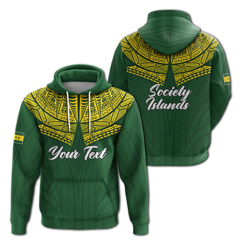 Custom Society Islands Pride Hoodie LT12 Hoodie Green - Polynesian Pride