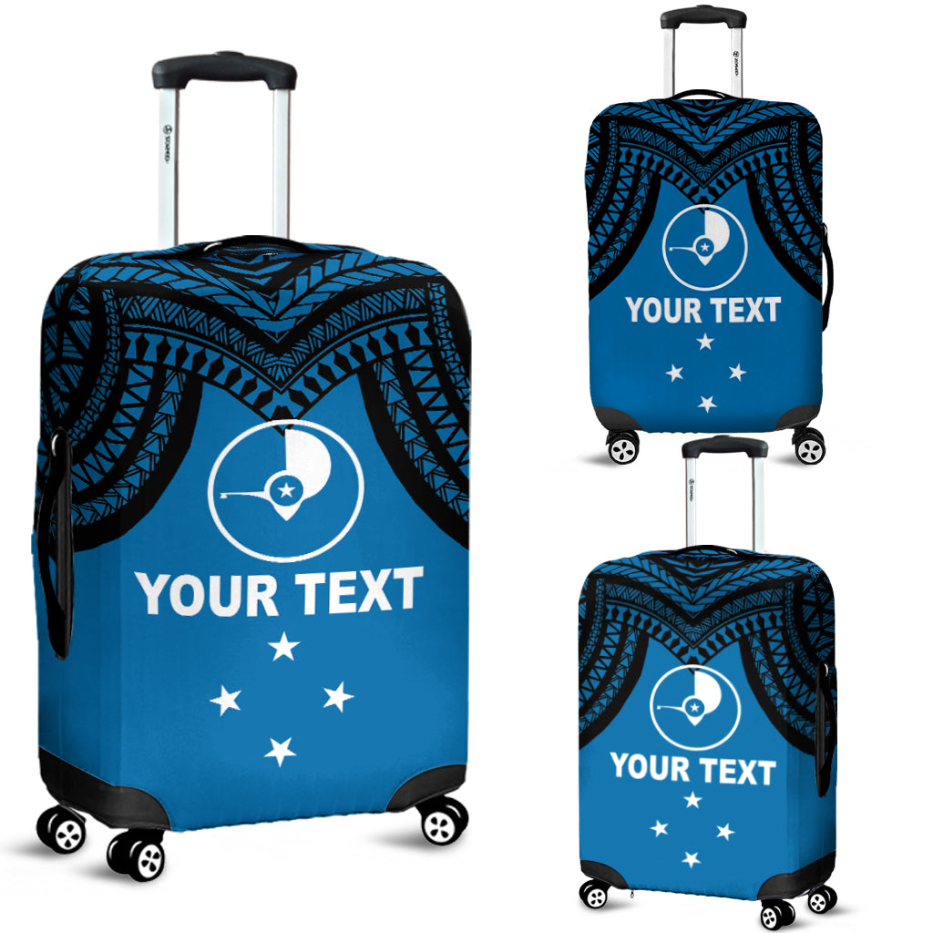 (Custom Personalised) Micronesia Yap - Proud Yapese Luggage Covers - LT12 Blue - Polynesian Pride