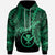 Polynesian Hawaii Hoodie Tribal Wave Tattoo Green Unisex Green - Polynesian Pride