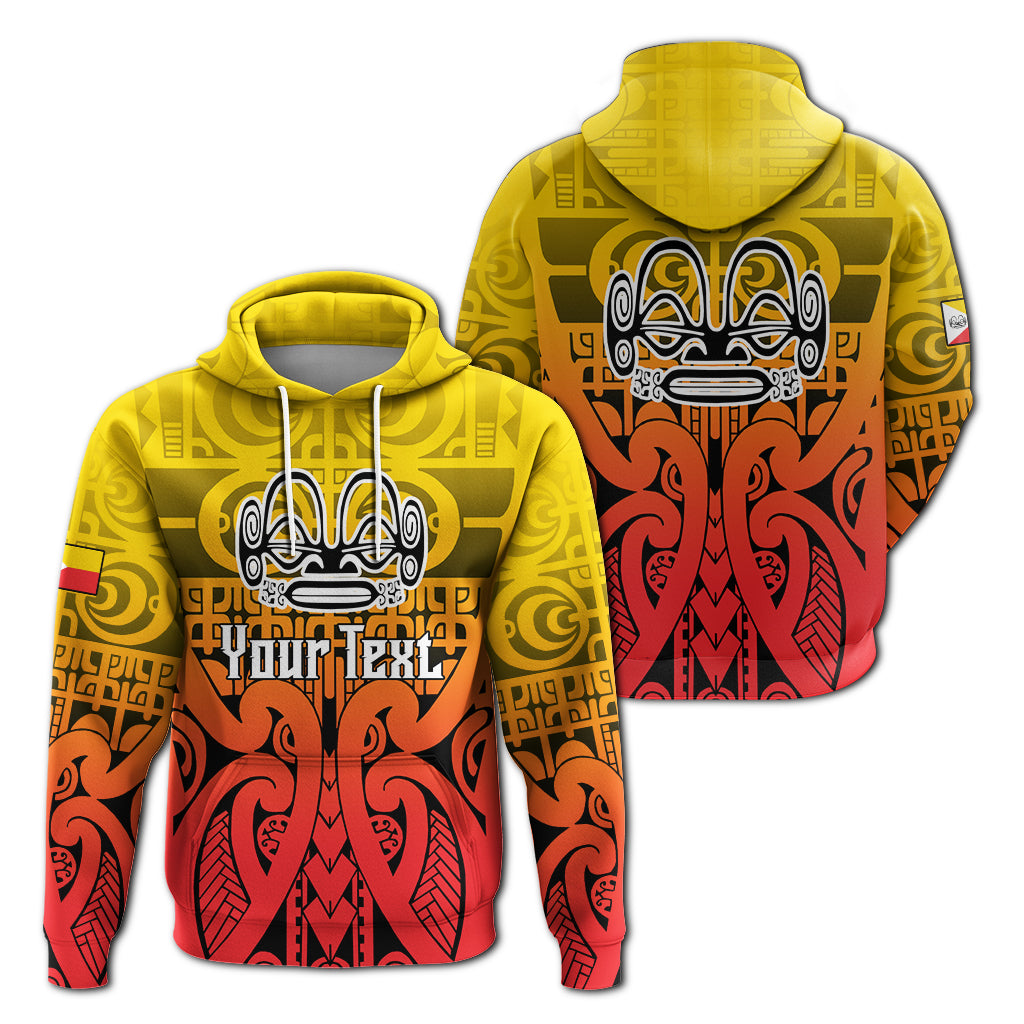 Custom Marquesas Islands Marquesan Tattoo Hoodie LT12 Hoodie Red - Polynesian Pride