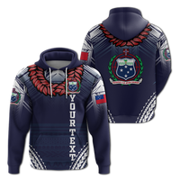 Custom Samoan Ula Fala Art Hoodie LT12 Hoodie Blue - Polynesian Pride