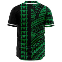 Hawaii Polynesian Kakau Baseball Jersey - Freestyle - Green - Polynesian Pride