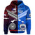 Custom American Samoa Western Samoa Hoodie Together LT8 Zip Hoodie Blue - Polynesian Pride