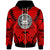 American Samoa Zip Hoodie Classic Vignette Style Unisex Red - Polynesian Pride