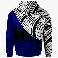 American Samoa Custom Zip Hoodie American Samoa Flag Style With Pattern - Polynesian Pride