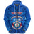 Custom Kolisi Apifoou College Tonga Zip Hoodie Full Blue - Polynesian Pride