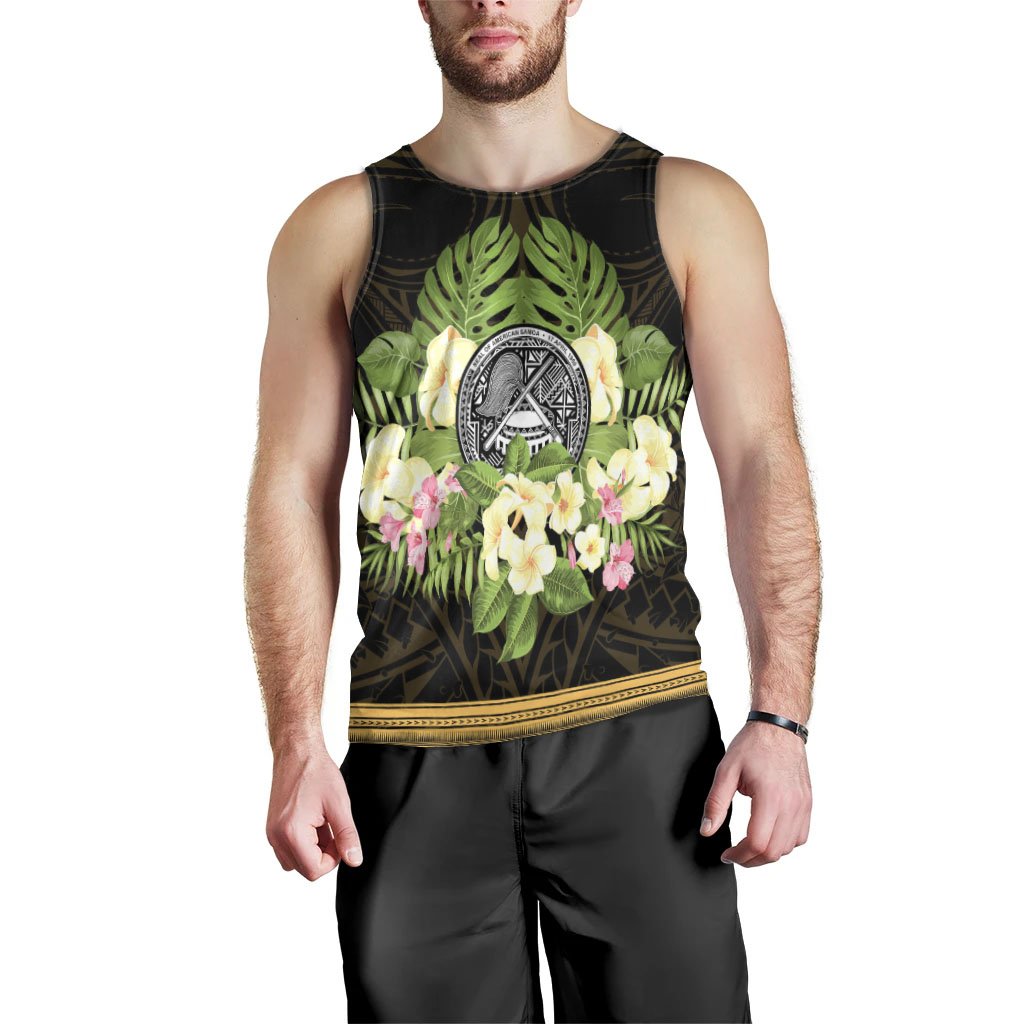 American Samoa Men's Tank Top - Polynesian Gold Patterns Collection - Polynesian Pride