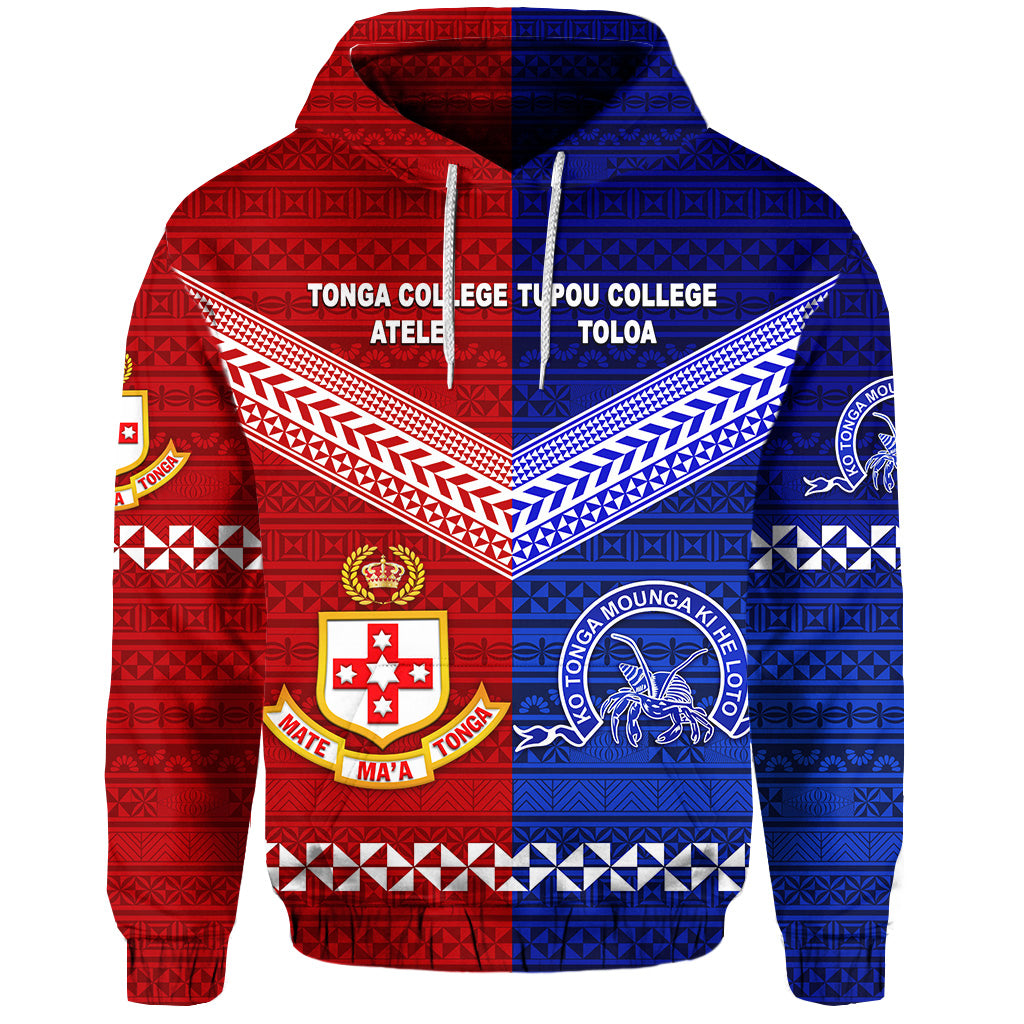 Kolisi Tonga College Atele and Tupou College Toloa Hoodie Together Original LT8 - Polynesian Pride