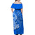 Hammerhead shark Off Shoulder Long Dress Polynesian Blue Style LT6 - Polynesian Pride