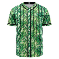 Tropical Leaves Jungle Monstera Leaf Baseball Jersey Black - Polynesian Pride