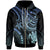 Federated States of Micronesia Custom Zip up Hoodie Blue Turtle Unisex Blue - Polynesian Pride