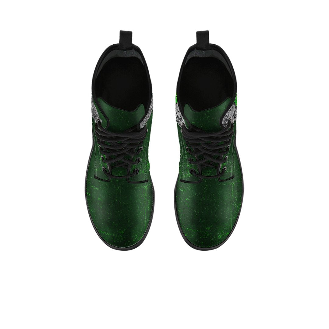 Ireland Celtic Leather Boots - Irish Claddagh Cross - Polynesian Pride