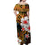 Hawaii Fish Hook Off Shoulder Long Dress Hawaii Style LT6 - Polynesian Pride