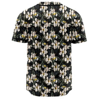 Tropical Toucans Hibiscus Palm Leaves Baseball Jersey - Polynesian Pride