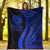 American Samoa Premium Blanket - Blue Polynesian Tentacle Tribal Pattern - Polynesian Pride