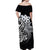 Hammerhead shark Off Shoulder Long Dress Polynesian Black Style LT6 - Polynesian Pride