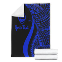 Guam Custom Personalised Premium Blanket - Blue Polynesian Tentacle Tribal Pattern - Polynesian Pride