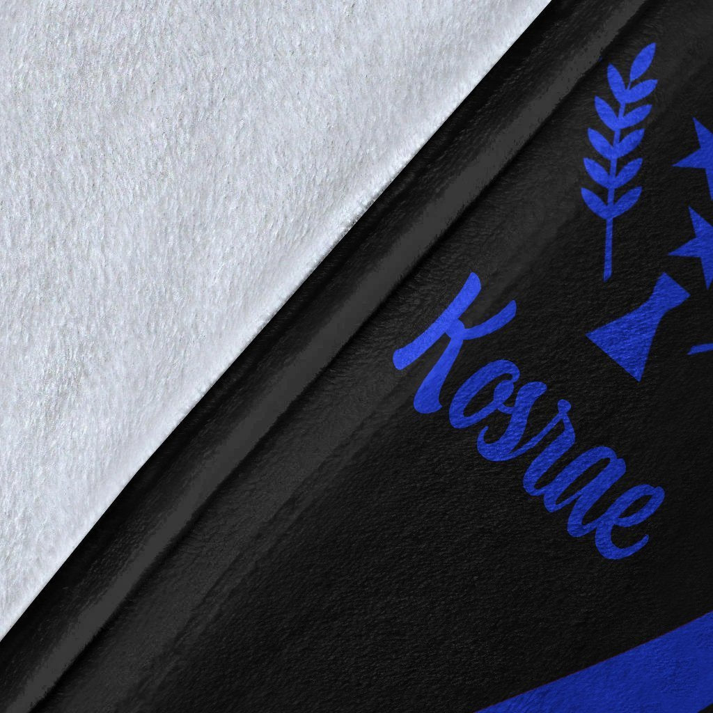 Kosrae Premium Blanket - Blue Polynesian Tentacle Tribal Pattern - Polynesian Pride