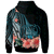 Pohnpei Custom Zip Hoodie Turquoise Polynesian Hibiscus Pattern Style - Polynesian Pride