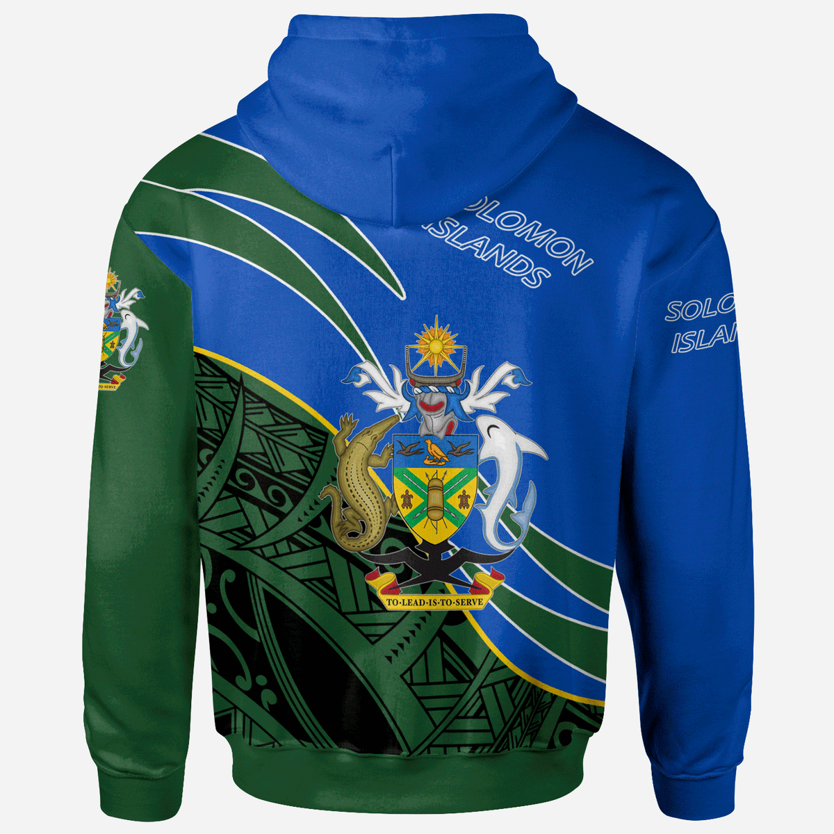 Solomon Islands Hoodie Symmetrical Lines - Polynesian Pride