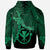 Polynesian Hawaii Custom Zip up Hoodie Tribal Wave Tattoo Green - Polynesian Pride