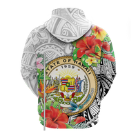 Hawaii Hibiscus Kanaka Polynesia Hoodie LT2 - Polynesian Pride