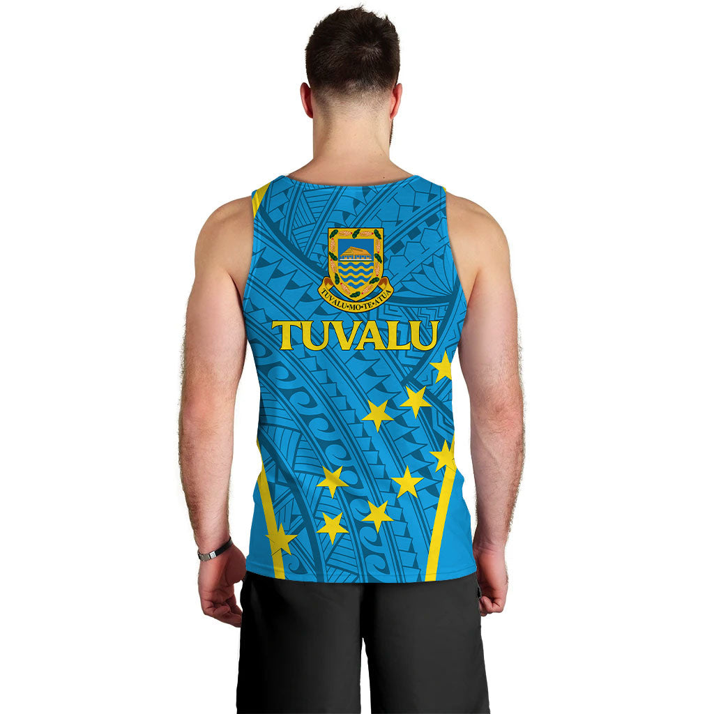 (Custom Personalised) Tuvalu Men Tank Top - Tribal Pattern - LT12 - Polynesian Pride