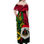 Vanuatu Christmas - Joyeux Nol Santas God Yumi Off Shoulder Long Dress - LT2 - Polynesian Pride