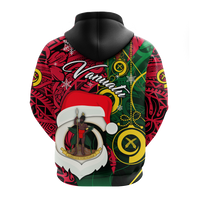Vanuatu Christmas Joyeux Nol Santas God Yumi Hoodie LT2 - Polynesian Pride