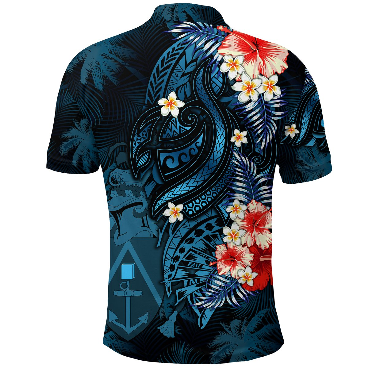 Pitcairn Islands Coconut Tree Turtle Polynesia Polo Shirt LT2 - Polynesian Pride