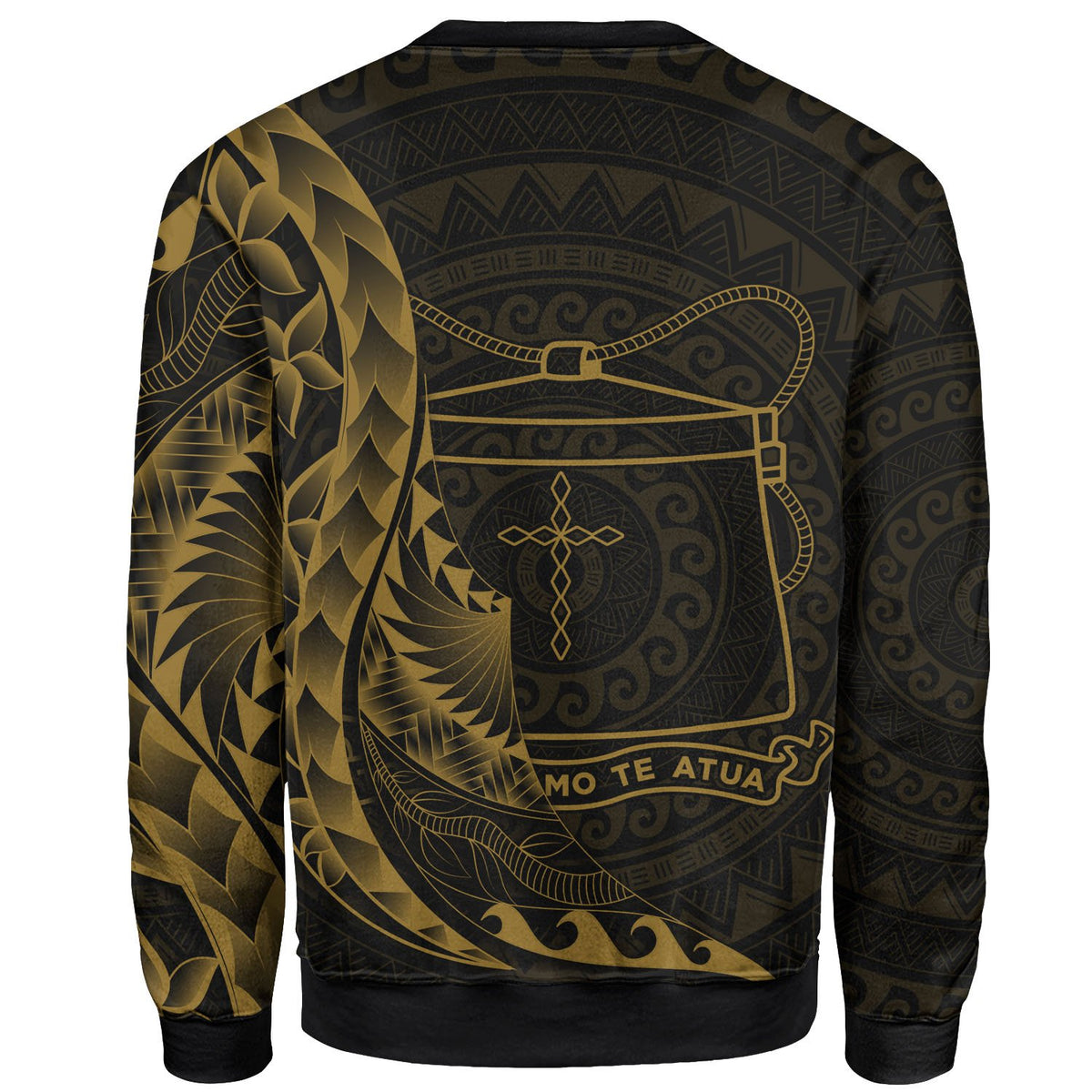 Tokelau Sweatshirt - Custom Personalised Polynesian Pattern Style Gold Color - Polynesian Pride