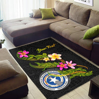 Nothern Mariana Islands Polynesian Custom Personalised Area Rug - Plumeria Tribal - Polynesian Pride