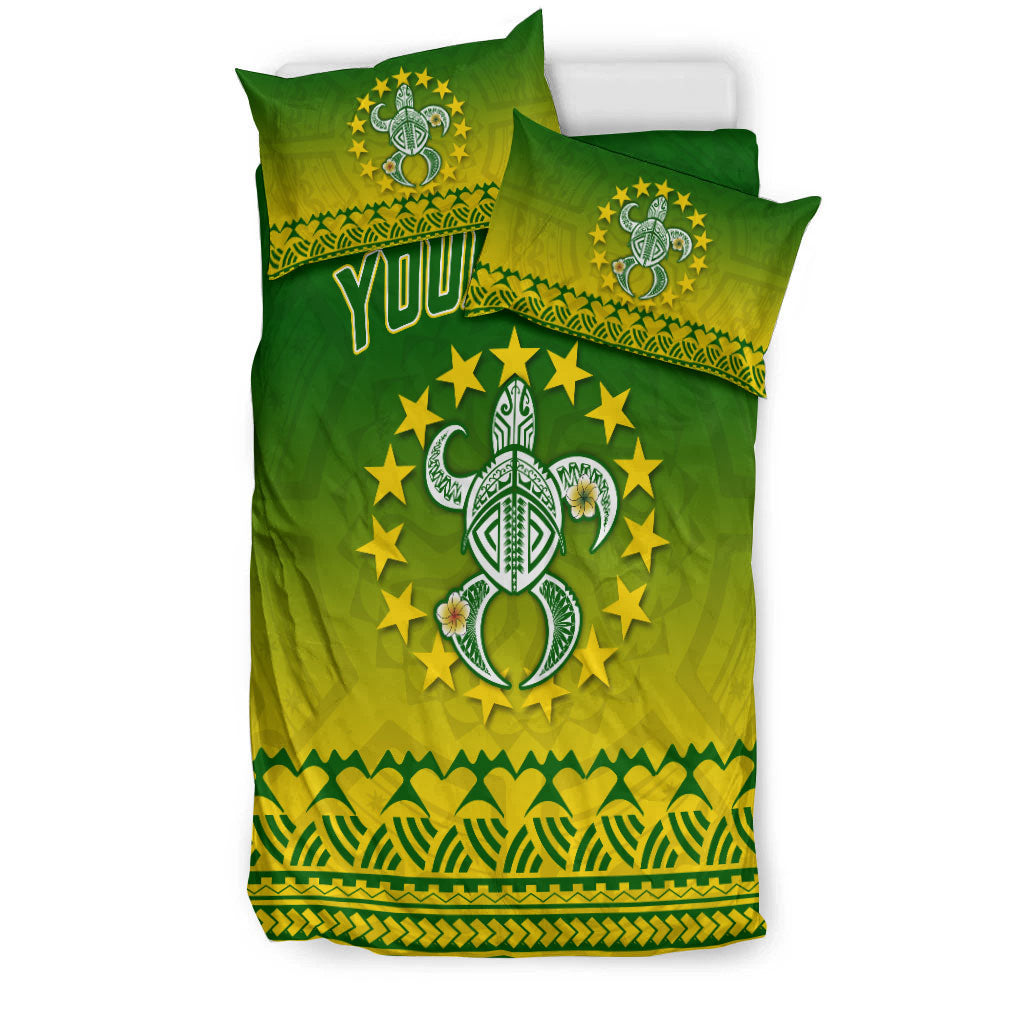 (Custom Personalised) Cook Islands Turtle With Tribal Bedding Set - LT12 - Polynesian Pride